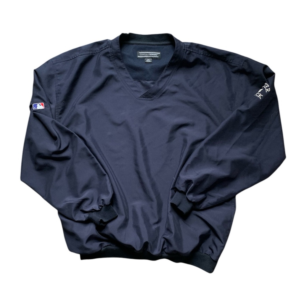 Cutter & Buck Navy Blue V-Neck Pullover with MLB Logo L